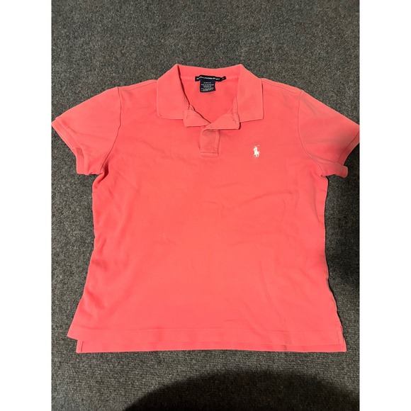 Ralph Lauren Sport Tops - Ralph Lauren Sport Women Slim Fit Polo Shirt Coral Pink Cotton Size L